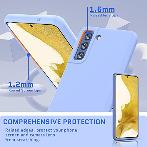 Pulen pentru carcasă Samsung Galaxy S22 cu 1 protector de ecran de pachet și 1 pachet protector pentru lentile cu camere de