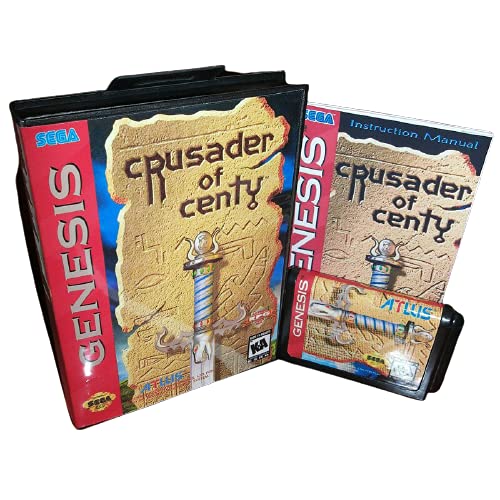 Aditi Crusader de la Centy Us Cover cu cutie și manual pentru Sega Megadrive Genesis Video Game Console 16 bit MD Card